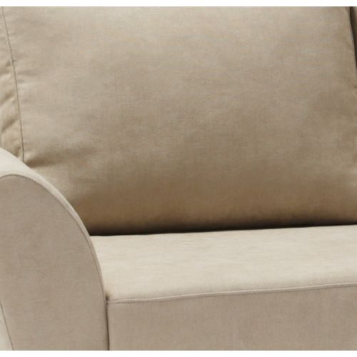 Canapé d'angle méridienne réversible ADRYAN II tissu soro camel vue détaillée