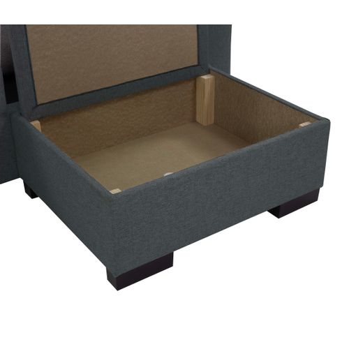 Canapé d'angle réversible ELTON Tissu anthracite