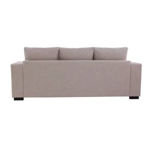 Canapé d'angle réversible ELTON Tissu beige vue de derrière