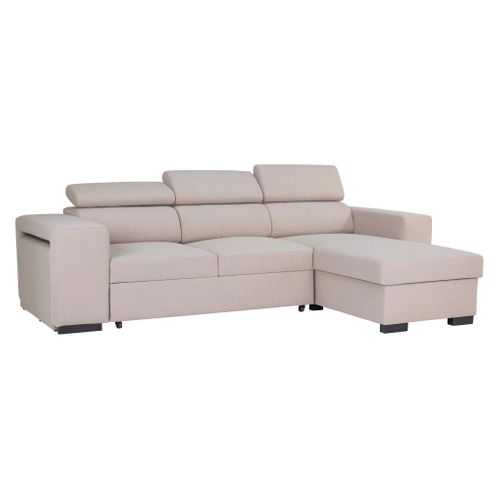 Canapé d'angle convertible NORWAY II tissu beige