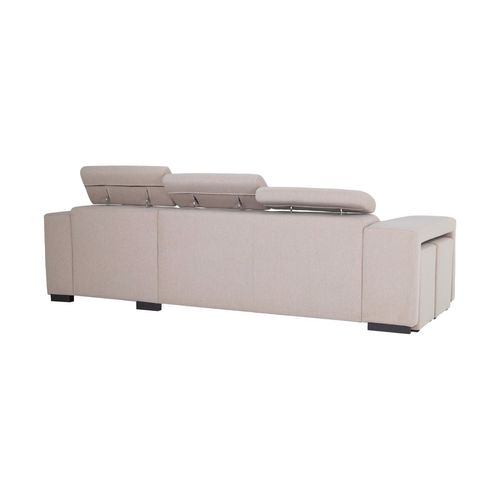 Canapé d'angle convertible NORWAY II tissu beige