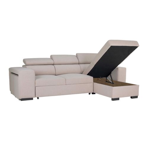 Canapé d'angle convertible NORWAY II tissu beige