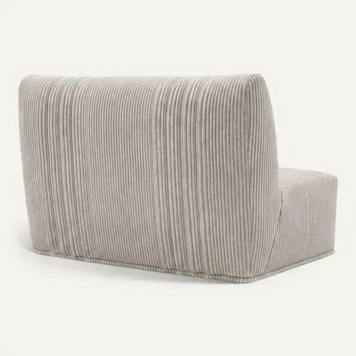 Banquette-lit BZ AUBERT tissu velours grege vue de derrière