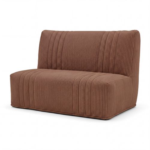 Banquette-lit BZ AUBERT tissu velours terracotta vue de profil