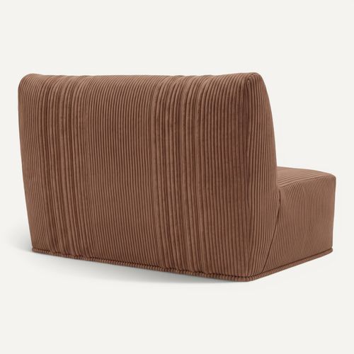 Banquette-lit BZ AUBERT tissu velours terracotta vue de derrière