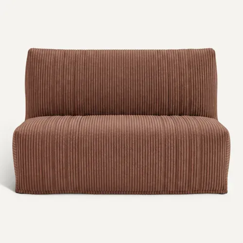 Banquette-lit BZ AUBERT tissu velours terracotta