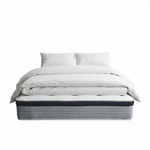 Ensemble matelas hybride 140x190 cm ép. 28 cm avec couette et 2 oreillers RIVER