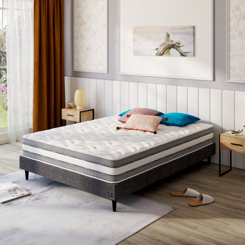 Matelas ressorts 140x190 cm avec mémoire de forme RIVOLI ép.23 cm