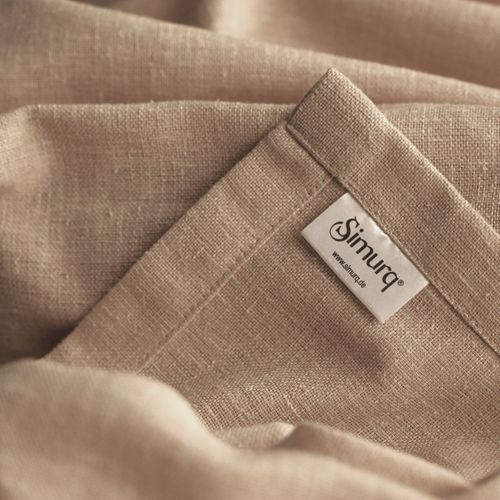 Chemin De Table En Lin,imperméable,réversible,lavable En Machine,beige,40x160cm