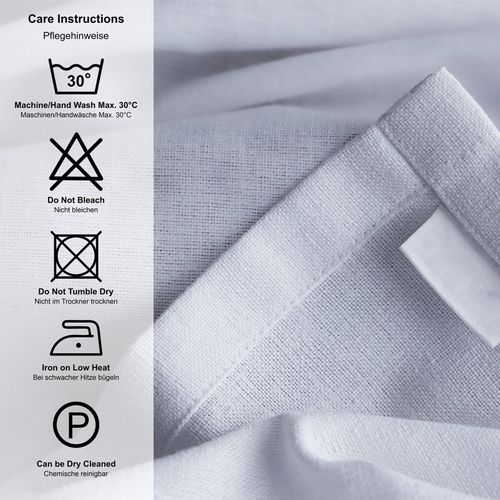 Nappe Ronde,blanc, Aspect Lin, Imperméable, Lavable En Machine, Réversible, 160 Cm