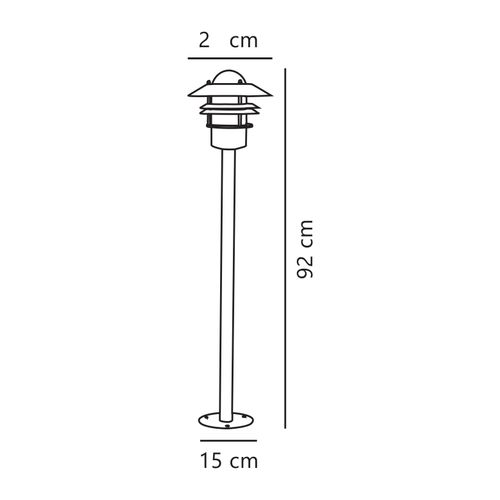 Potelet_ssl Blokhus  Cuivre Cuivre, H.92 - Ip54 - E27 / Extérieur