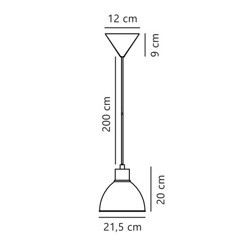 Suspension Pop  Métal Blanc, H.20 - Ip20 - E27 / Intérieur