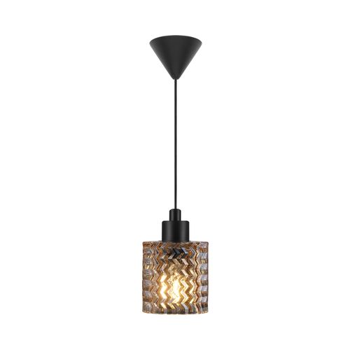 Suspension Hollywood Verrerie Ambre, H.17.7 - Ip20 - E27 / Intérieur
