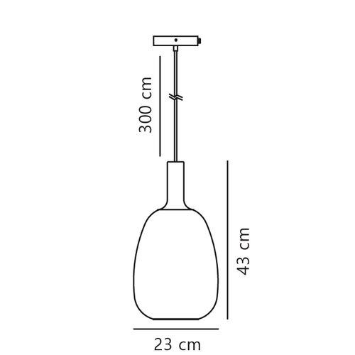 Suspension Alton 23 Verrerie Blanc, H.43 - Ip20 - E27 / Intérieur