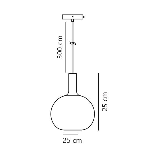 Suspension Alton 25 Verrerie Blanc, H.33 - Ip20 - E27 / Intérieur