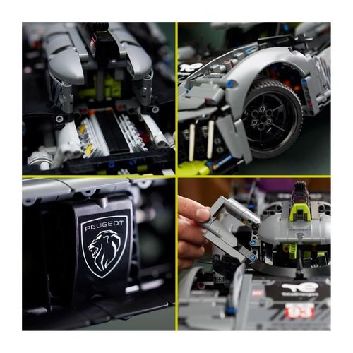 Technic 42156 Peugeot 9x8 24h Le Mans Hybrid Hypercar, Maquette De Voiture De Course