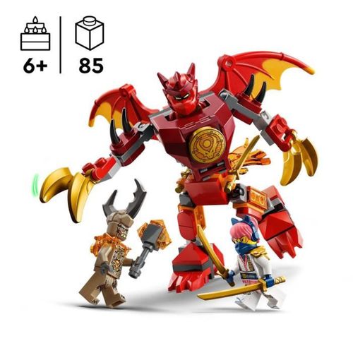 Kai's Dragon Mech - Robot Dragon Articulé 85 Pièces, 3 Minifigurines, Dès 6 Ans