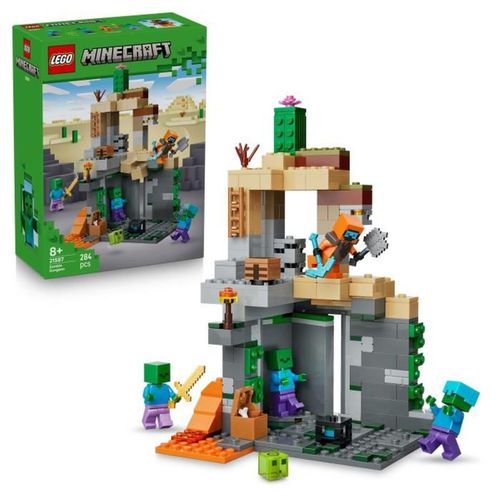 Minecraft Donjon Zombie - 284 Pièces, Set De Construction 8+