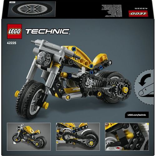 Moto Jaune 151 Pièces - Direction Fonctionnelle, Moteur 3 Pistons, Dès 7 Ans