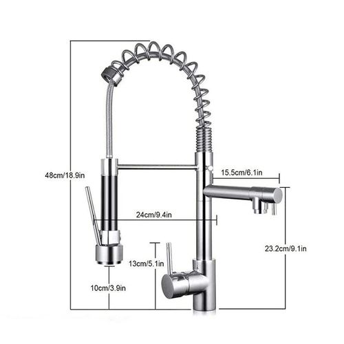 Robinet Cuisine Extractible 2 Jets Mitigeur Cuisine Avec 2 Modes Froid Et Chaud Disponible Chrome