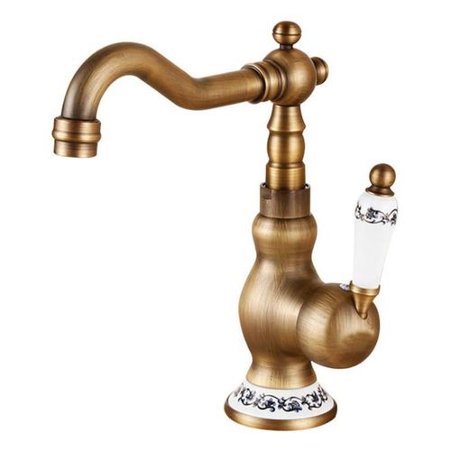 Robinet Lavabo Vintage Mitigeur Evier Cuisine Salle De Bain Avec Pivotant à 360° Bronze