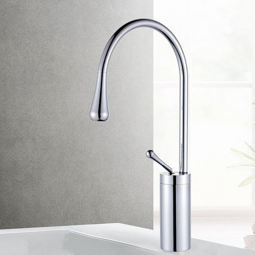 Robinet Lavabo Moderne Mitigeur Monocommande Pour Salle De Bain Cuisine Avec Tuyau G3/8" Chrome