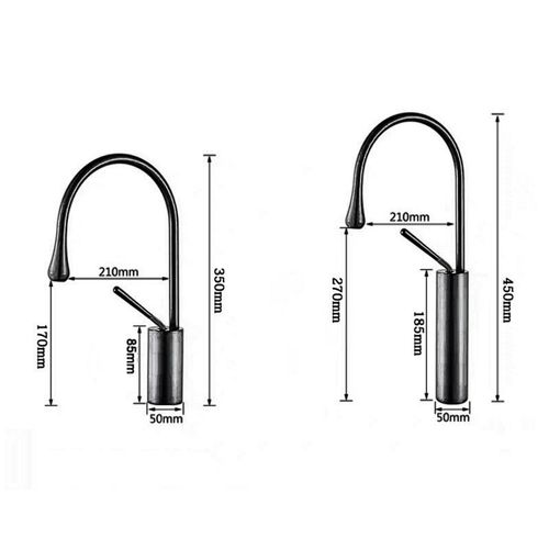 Robinet Lavabo Moderne Mitigeur Monocommande Pour Salle De Bain Cuisine Avec Tuyau G3/8" Chrome