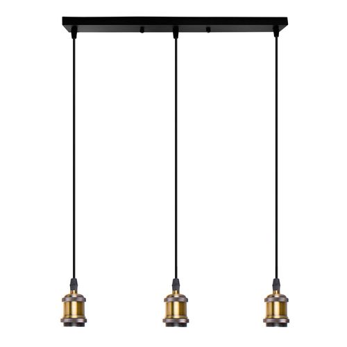 Lampe à Suspension Rétro Vintage Plafonnier Simple Douille E27 Lustre D'intérieur Bronze