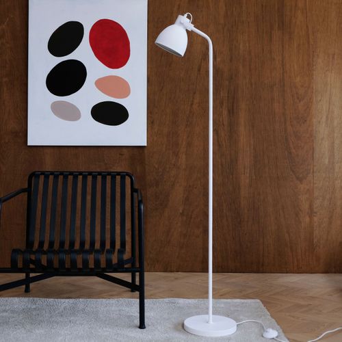 Lampadaire En Métal Blanc Mat, H 149,5 Cm D 15 Cm - Coast