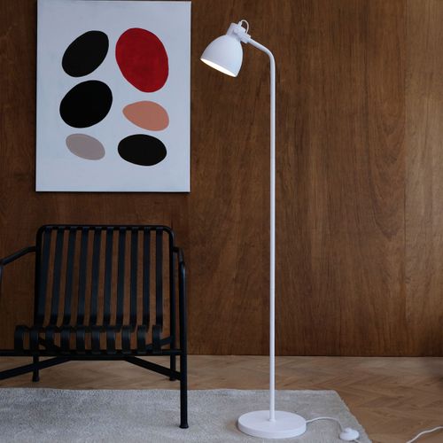 Lampadaire En Métal Blanc Mat, H 149,5 Cm D 15 Cm - Coast