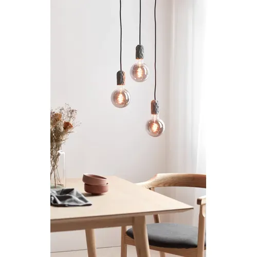 Suspension Luminaire Hang  Porcelaine Gris H. 9 Ip20 -intérieur