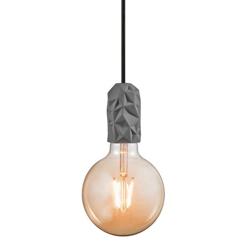 Suspension Luminaire Hang  Porcelaine Gris H. 9 Ip20 -intérieur