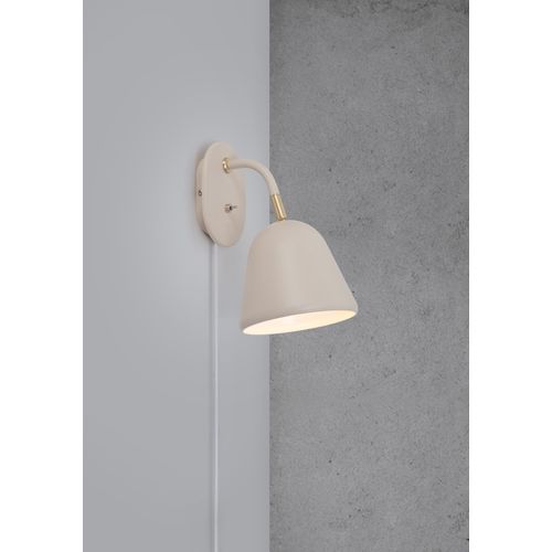 Applique Murale Fleur 15 Métal Beige, H.26.4 - Ip20 - E14 / Intérieur