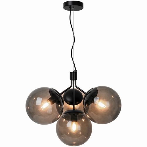 Suspension Ivona 4-spot Verrerie Noir, H.41.5 - Ip20 - E27 / Intérieur