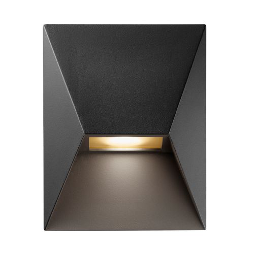 Applique Murale Pontio 15 Aluminium Noir, H.19 - Ip54 - Gu10 / Extérieur