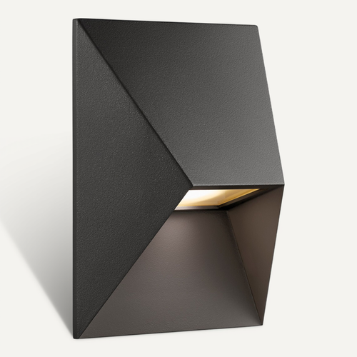 Applique Murale Pontio 15 Aluminium Noir, H.19 - Ip54 - Gu10 / Extérieur