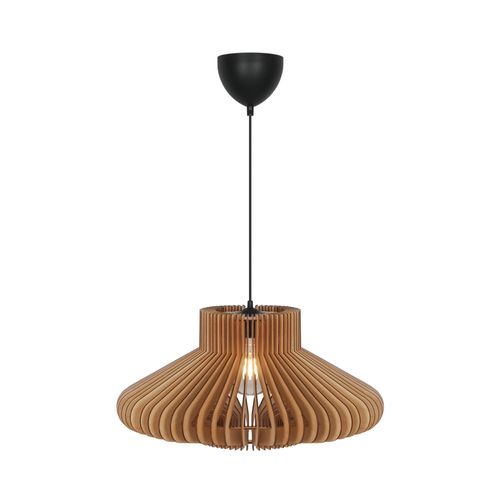 Suspension Manago Bois Nature (marron), H.25 Ip20 E27 / Intérieur