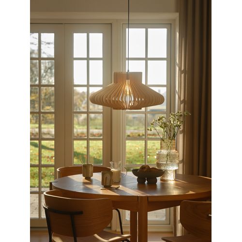 Suspension Manago Bois Nature (marron), H.25 Ip20 E27 / Intérieur