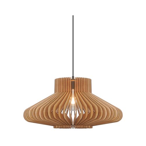 Suspension Manago Bois Nature (marron), H.25 Ip20 E27 / Intérieur