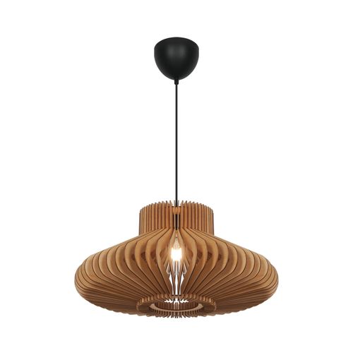Suspension Manago Bois Nature (marron), H.25 Ip20 E27 / Intérieur