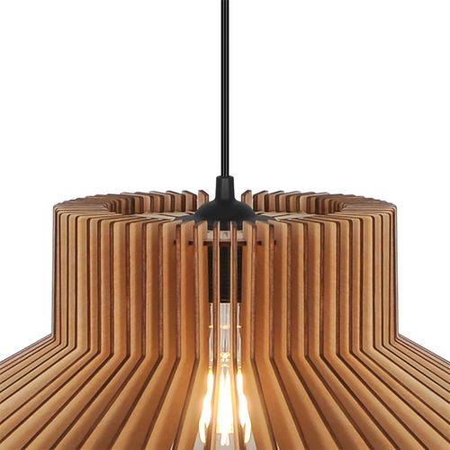 Suspension Manago Bois Nature (marron), H.25 Ip20 E27 / Intérieur
