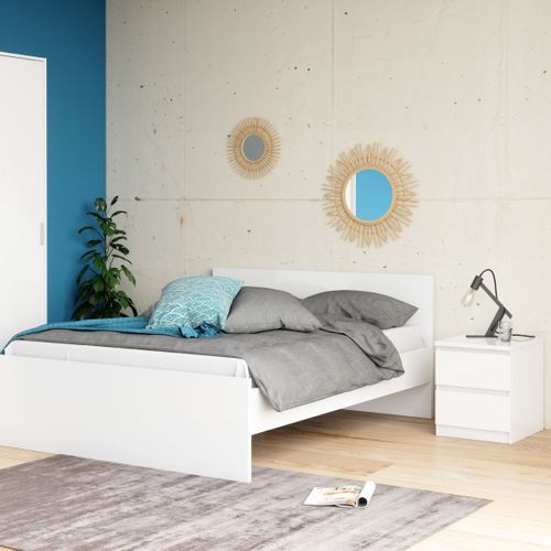 Chevet BEST LAK blanc laqué