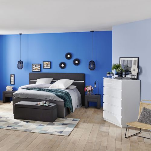 Commode 5 tiroirs BEST LAK blanc laqué