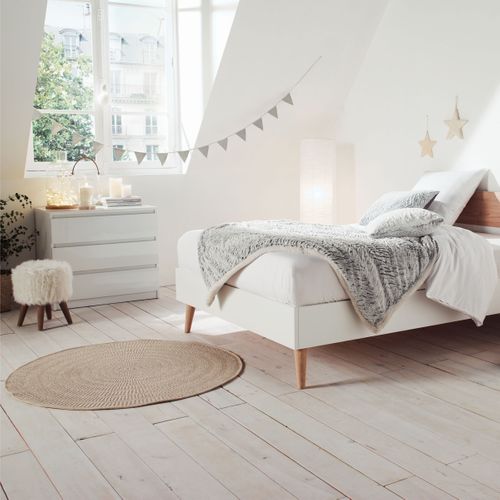 Commode 5 tiroirs BEST LAK blanc laqué