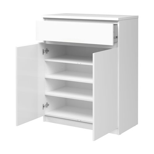 Rangement 2 portes / 1 tiroir BEST LAK Blanc vue détaillée