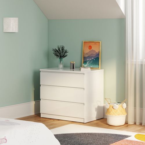 Commode BEST LAK blanc laqué