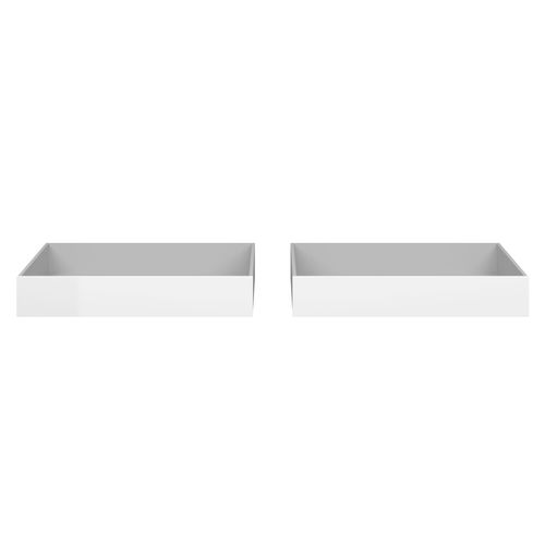 2 tiroirs de rangement pour BEST LAK lit 160x200 cm blanc vue de face