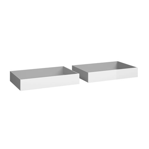 2 tiroirs de rangement pour BEST LAK lit 160x200 cm blanc vue 3/4