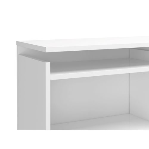 Tête de lit 160 cm avec BEST LAK rangement blanc laqué