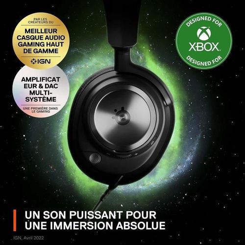Casque gaming haute fidélité filaire avec connexion multi-système - Arctis Nova Pro X - Noir